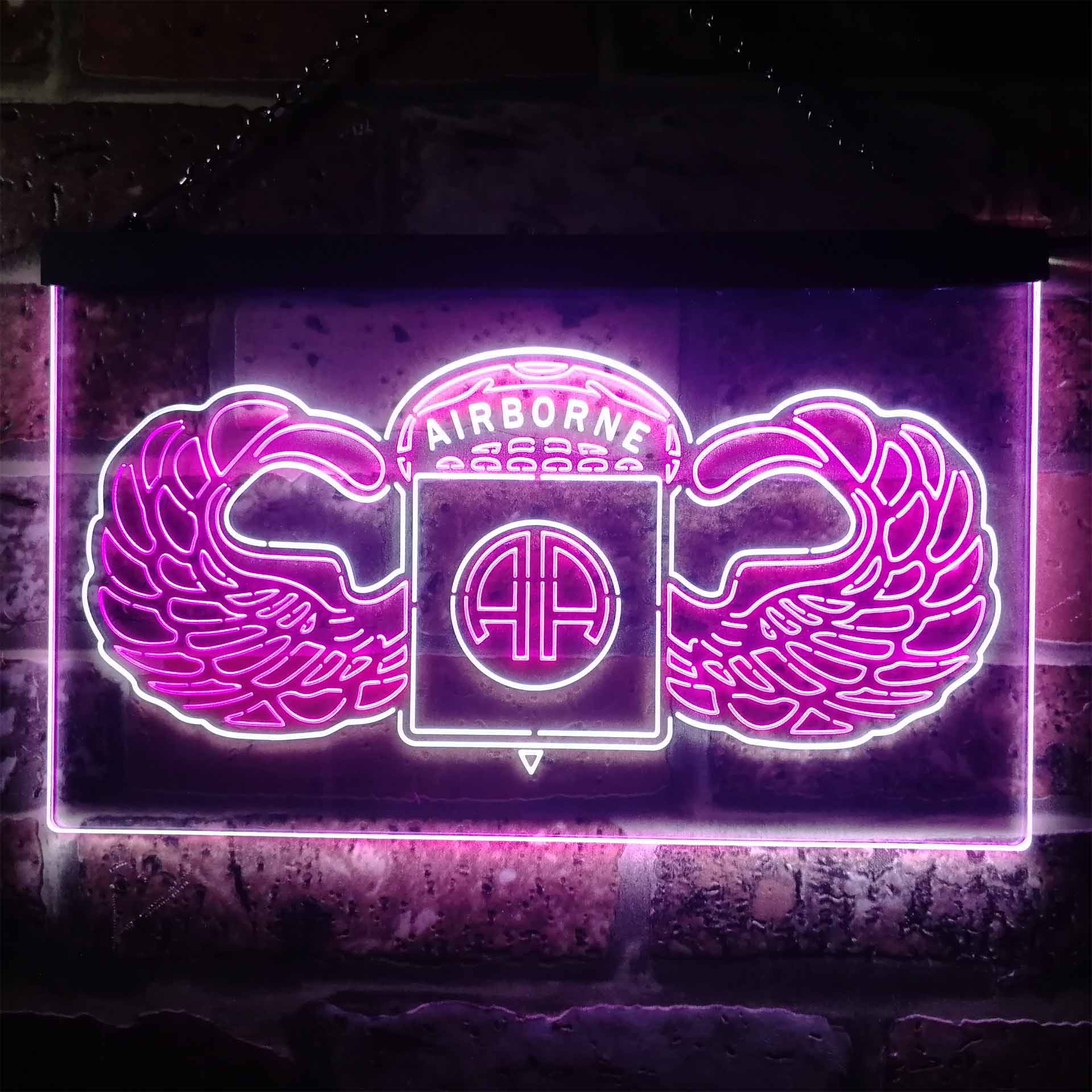 US Army 82nd Airborne Division Wings Neon-Like LED Sign - Image 8