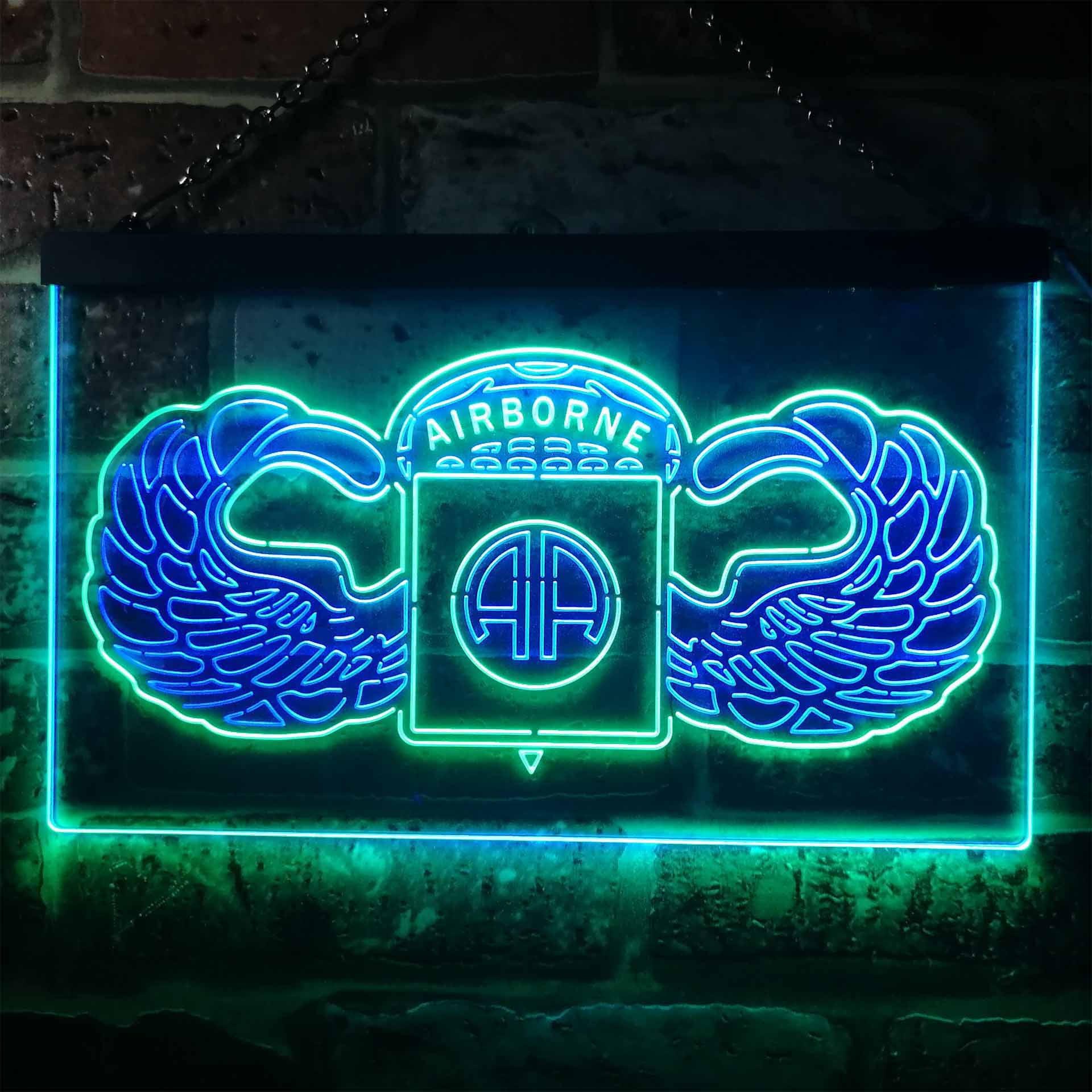 US Army 82nd Airborne Division Wings Neon-Like LED Sign - Image 9