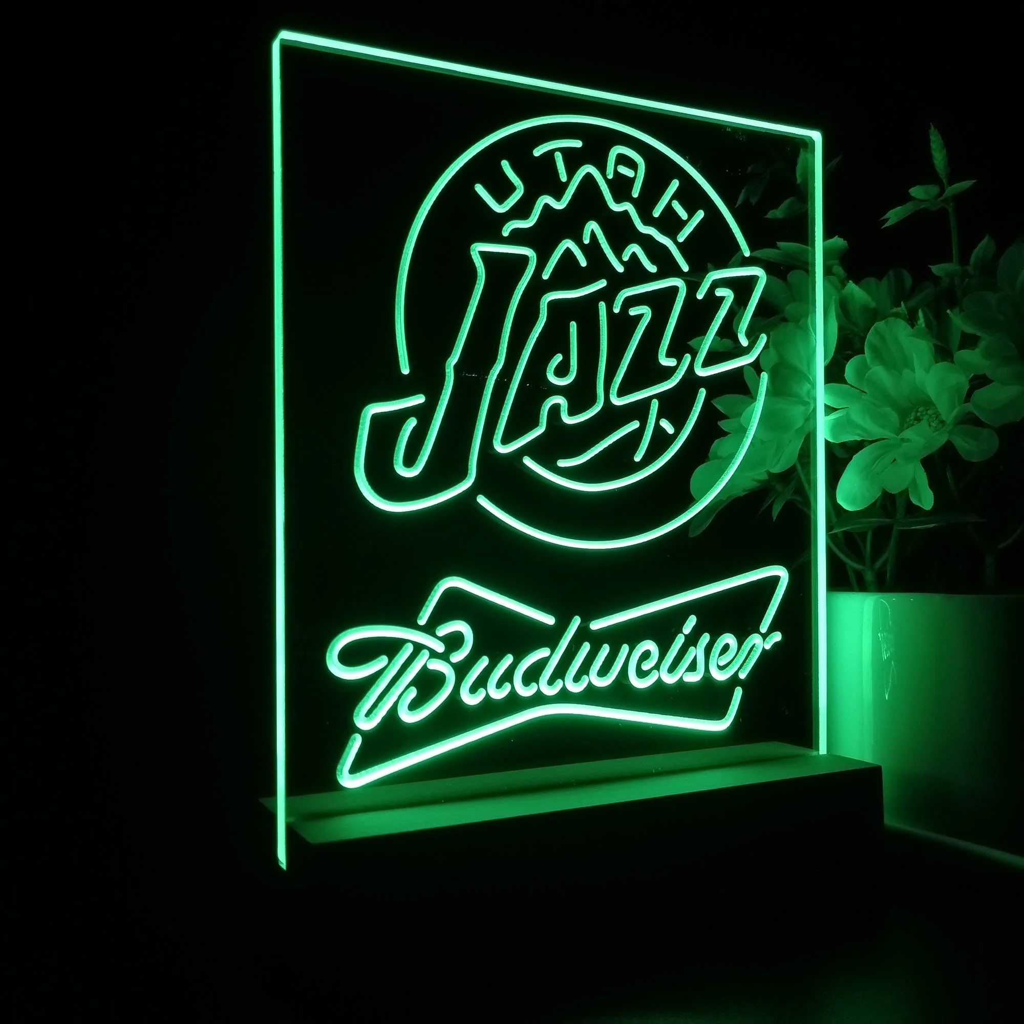 Utah Jazz Budweiser Neon Sign Pub Bar Lamp - Image 7