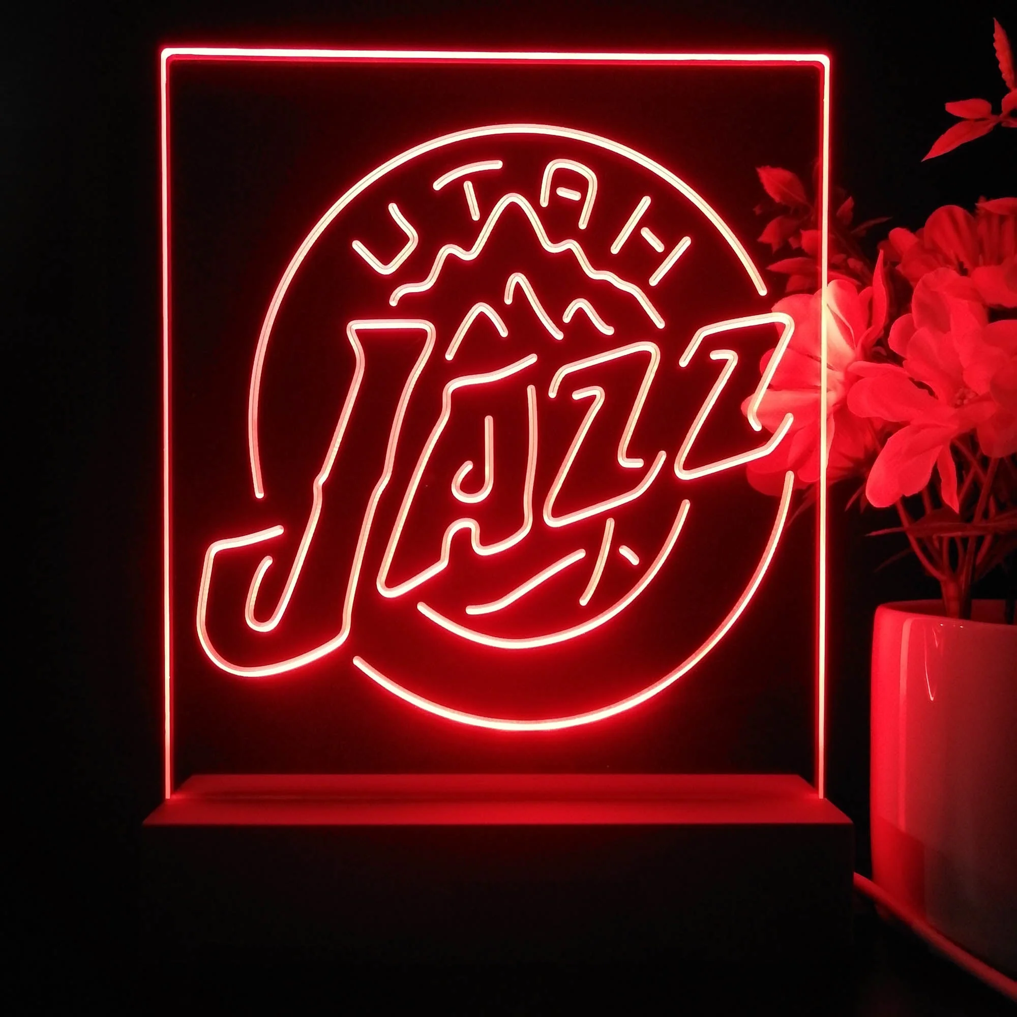 Utah Jazz Neon Sign Table Top Lamp - Image 2
