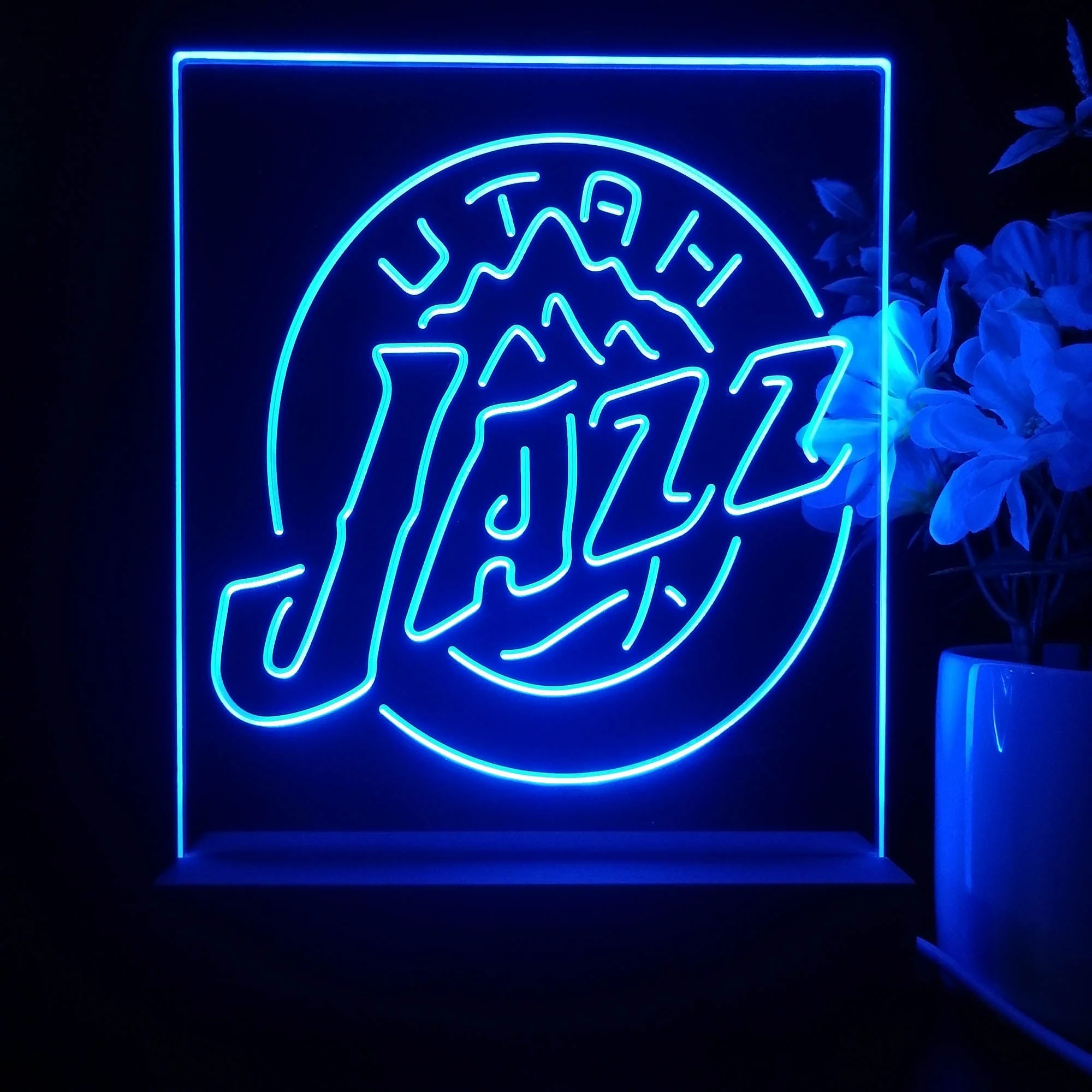 Utah Jazz Neon Sign Table Top Lamp - Image 4