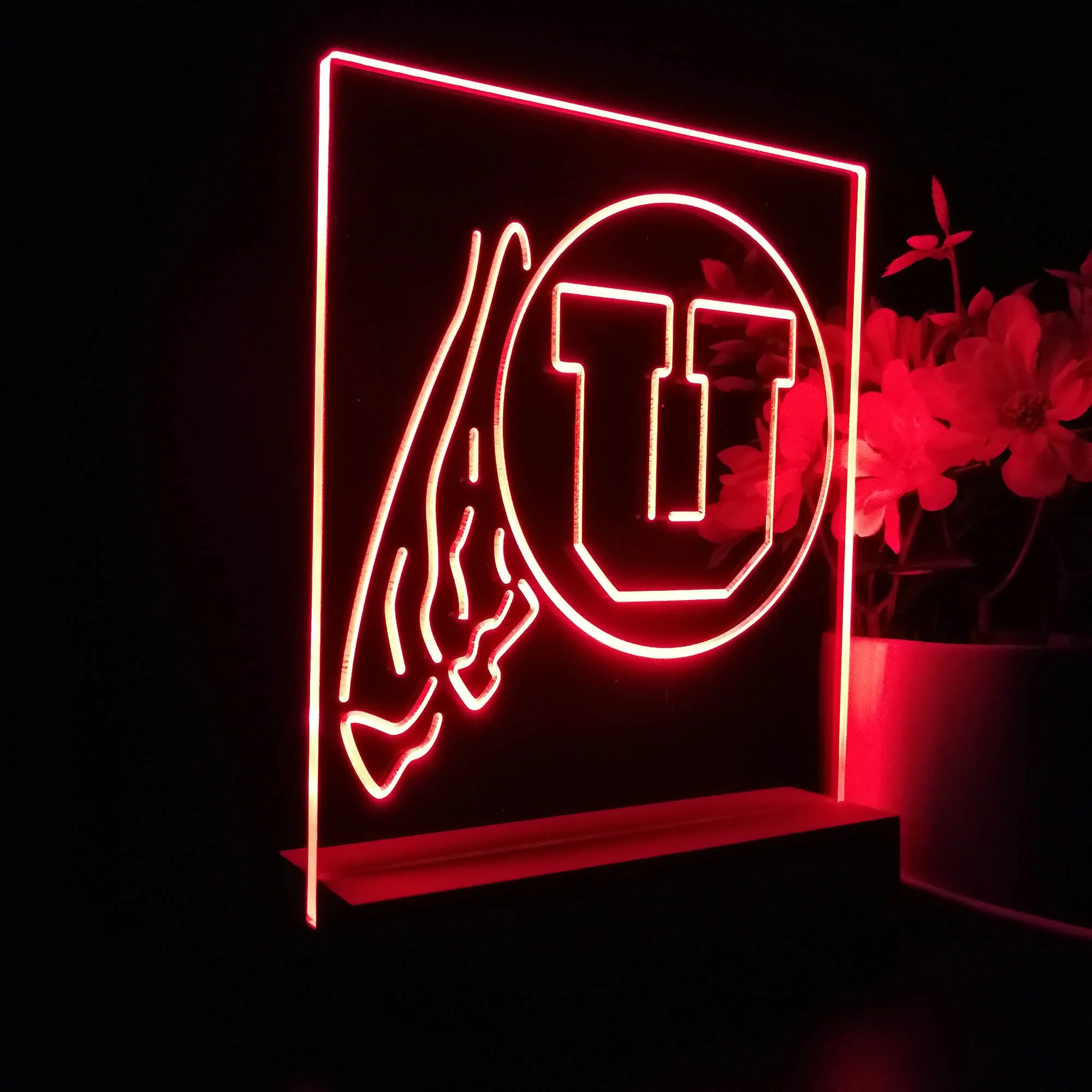 Utah Utes 3D Illusion Night Light Desk Lamp - Image 5
