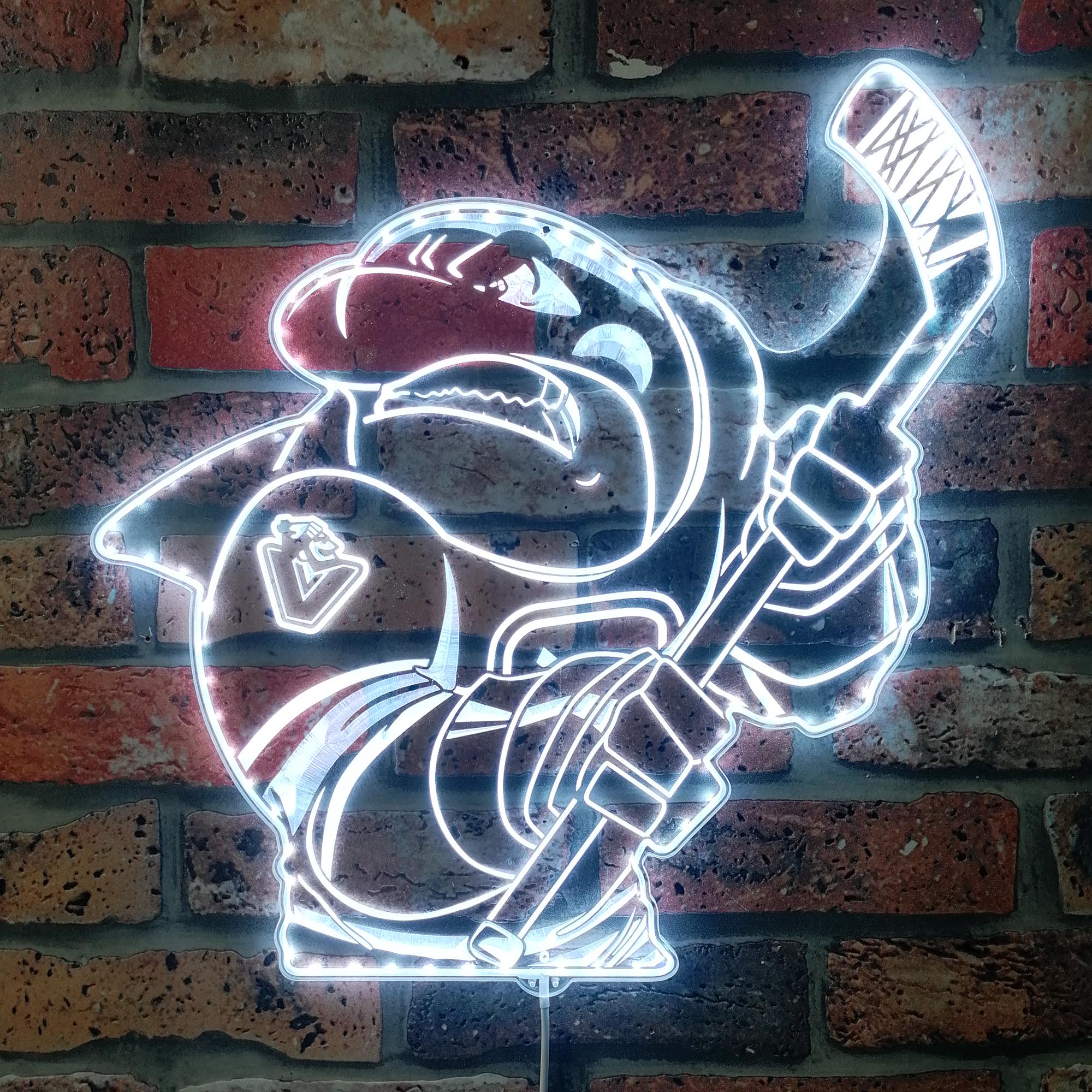 Vancouver Canucks Mascot Neon LED Sign with Dynamic RGB Colors - Image 5