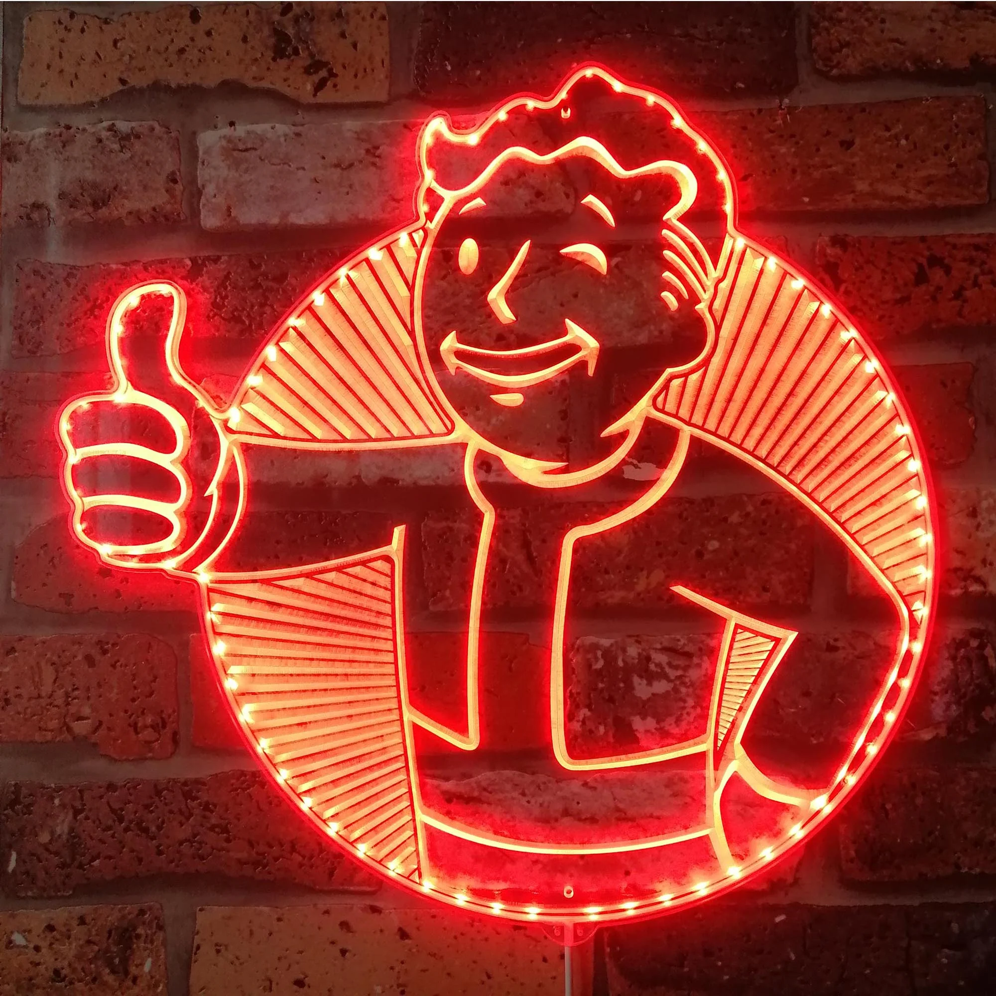 Vault Boy Fallout Neon LED Sign with Dynamic RGB Colors - Image 4