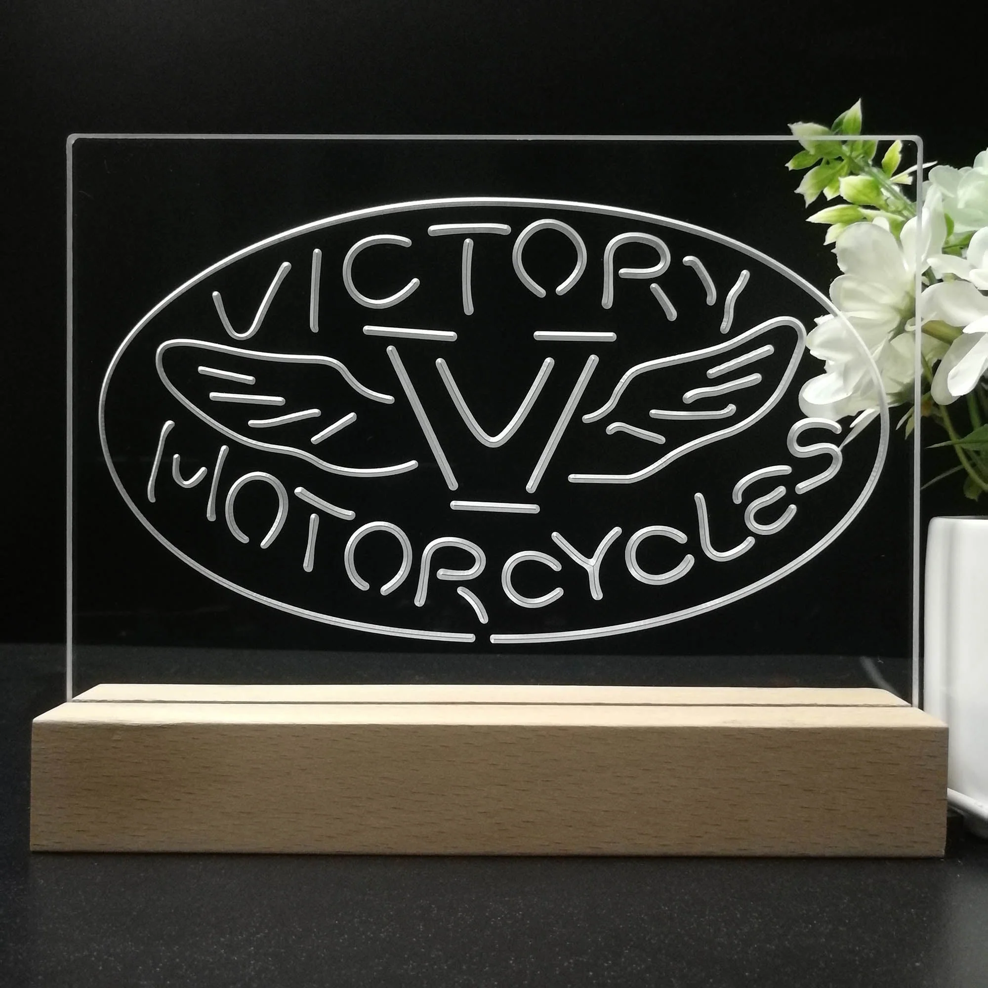 Victory Motorcycles Club 3D Illusion Night Light Desk Lamp - Image 8