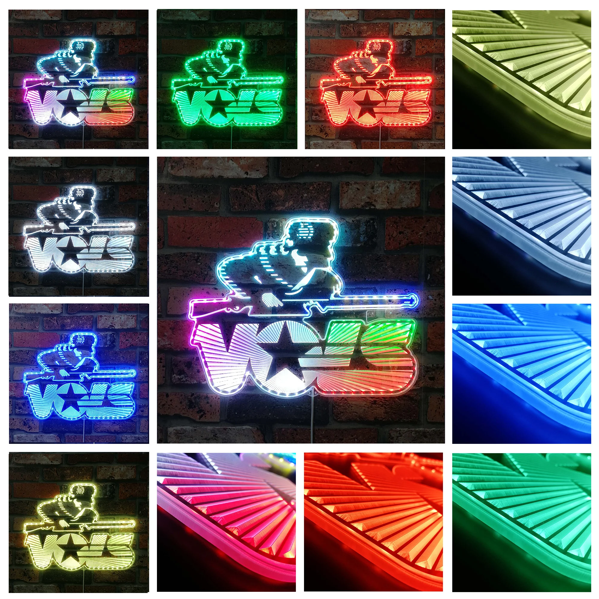 Vols Neon LED Sign with Dynamic RGB Colors - Image 2