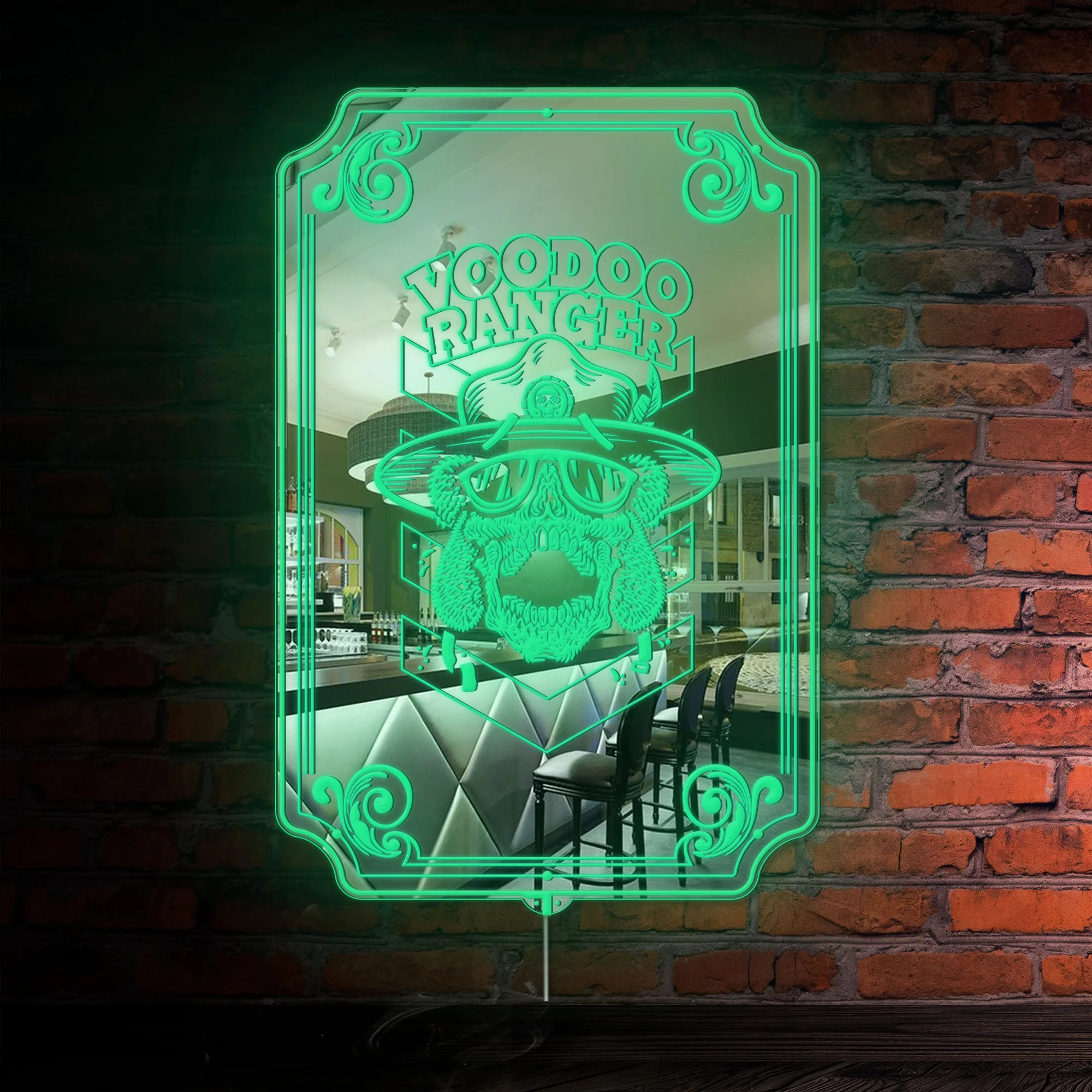 Voodoo Ranger RGB LED Neon Sign with Elegant Mirror Backing - Image 3