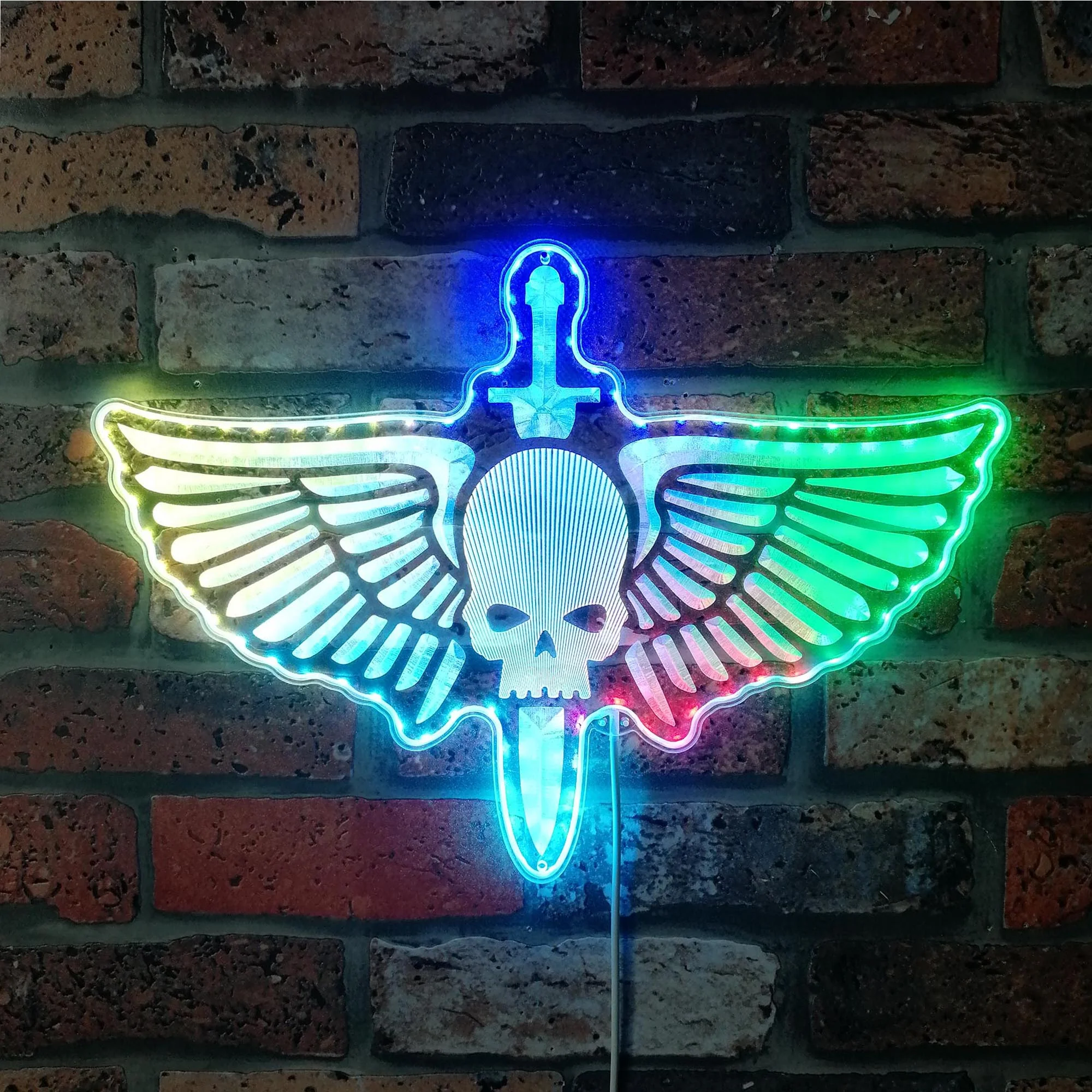 Space Marine Neon LED Sign with Dynamic RGB Colors