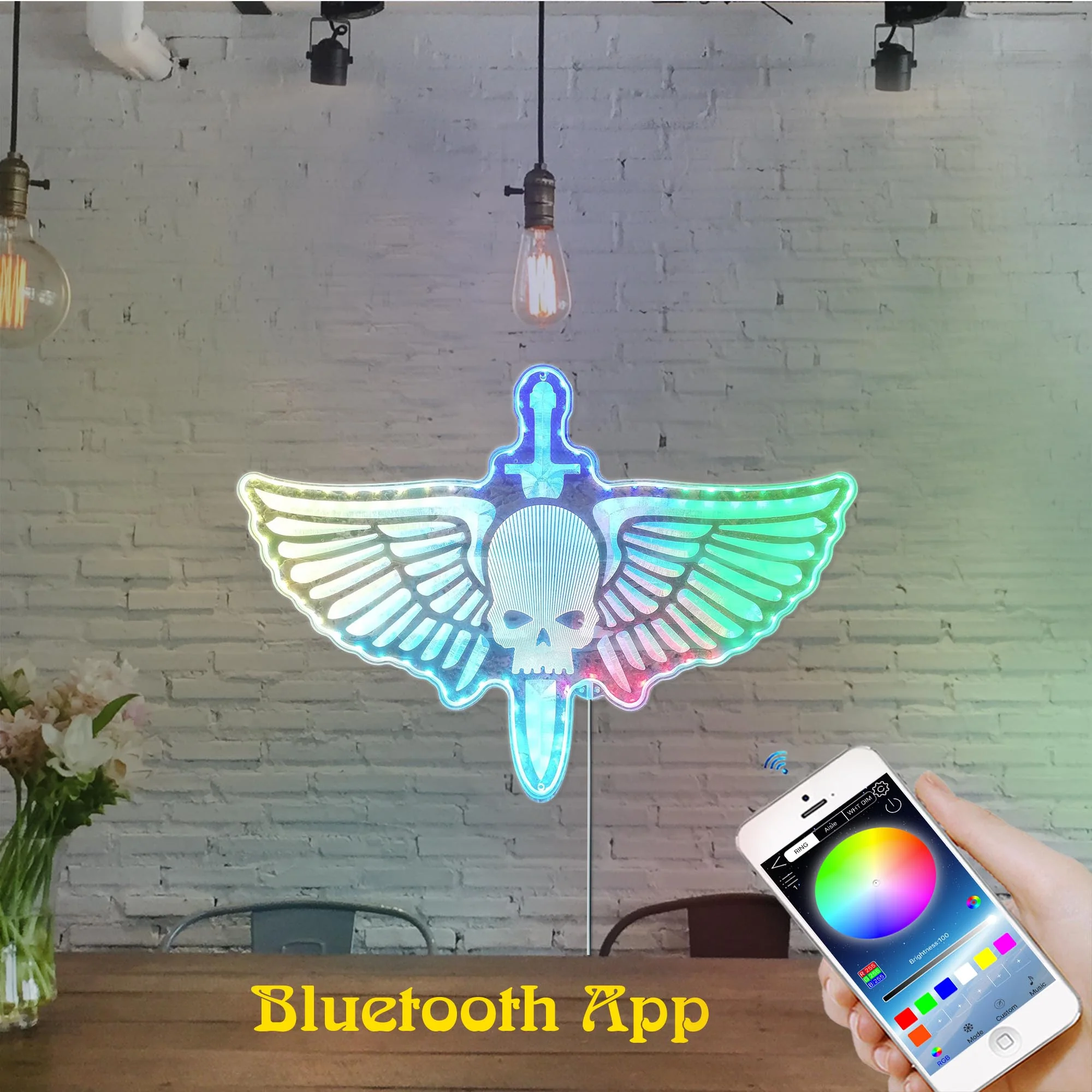Space Marine Neon LED Sign with Dynamic RGB Colors - Image 7