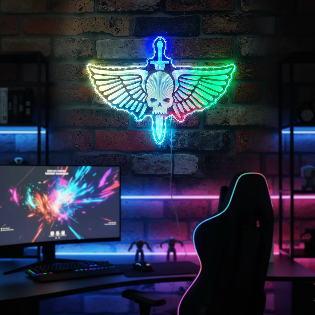 Space Marine Neon LED Sign with Dynamic RGB Colors - Image 8