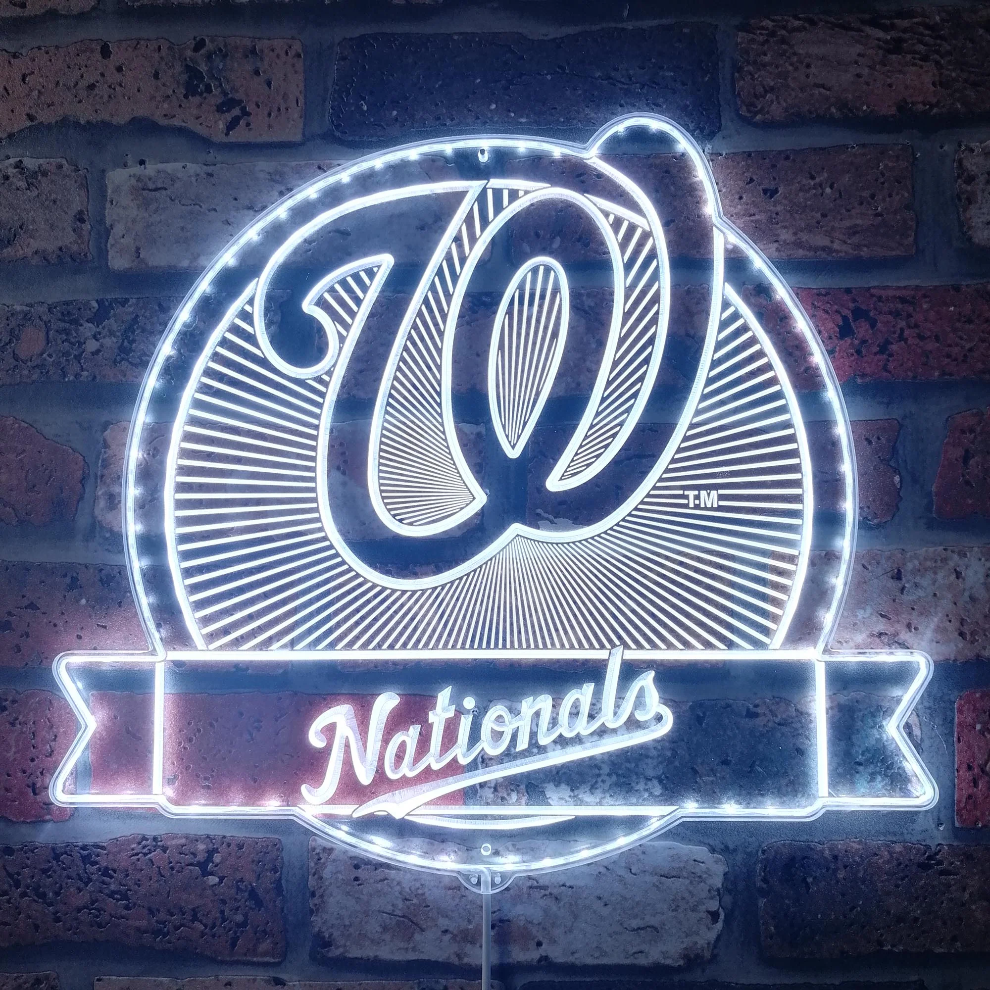 Washington Nationals Neon LED Sign with Dynamic RGB Colors - Image 5