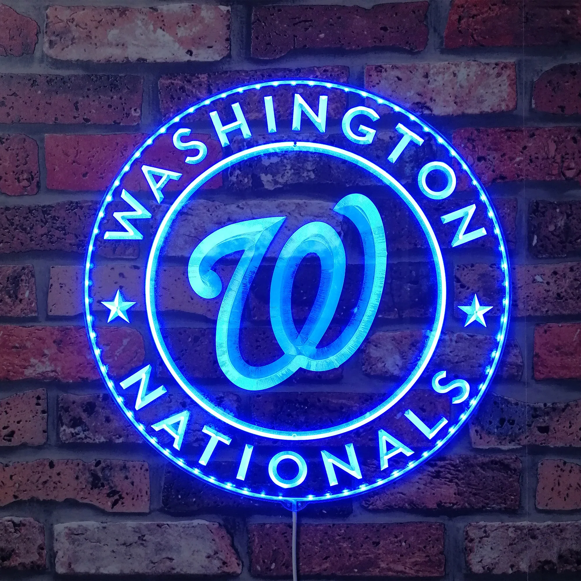 Washington Nationals Neon LED Sign with Dynamic RGB Colors - Image 4