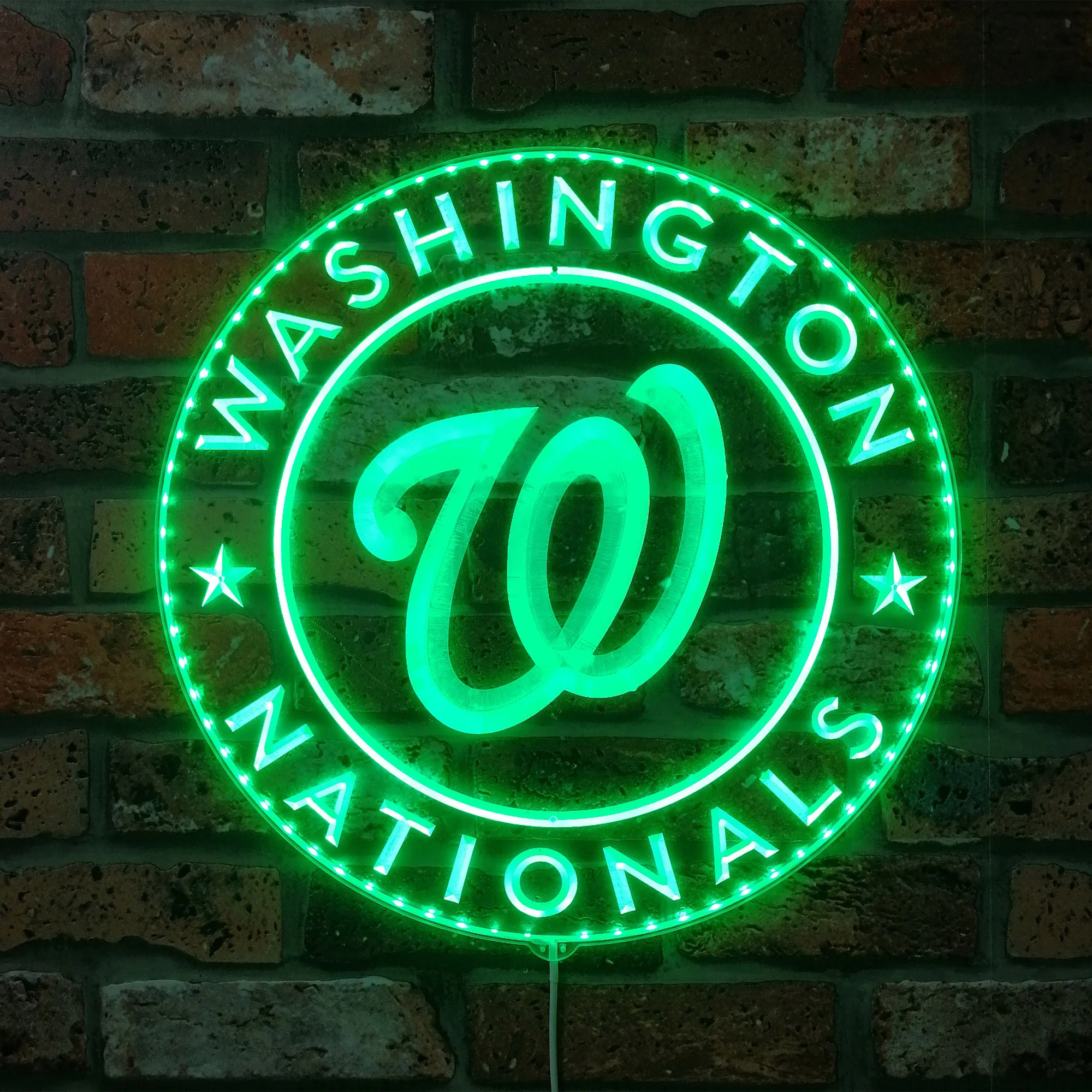 Washington Nationals Neon LED Sign with Dynamic RGB Colors - Image 6