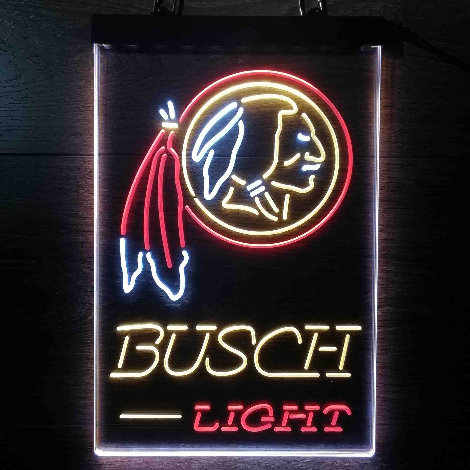 Washington Red Team Busch Neon LED Sign 3 Colors