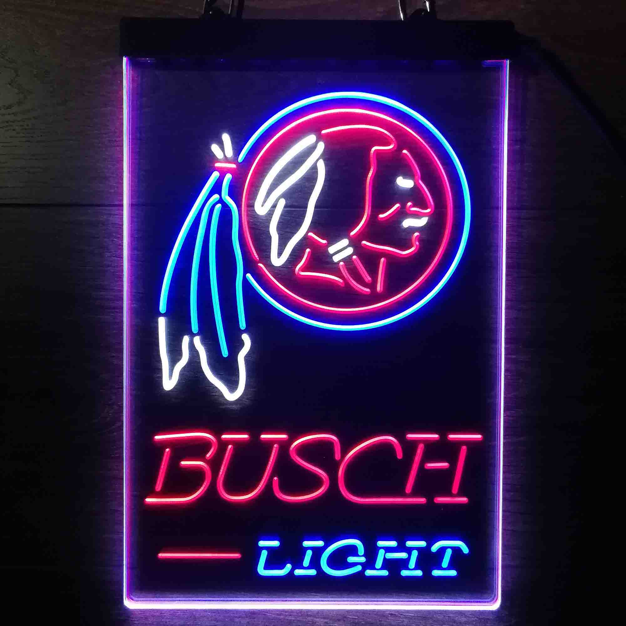 Washington Red Team Busch Neon LED Sign 3 Colors - Image 5