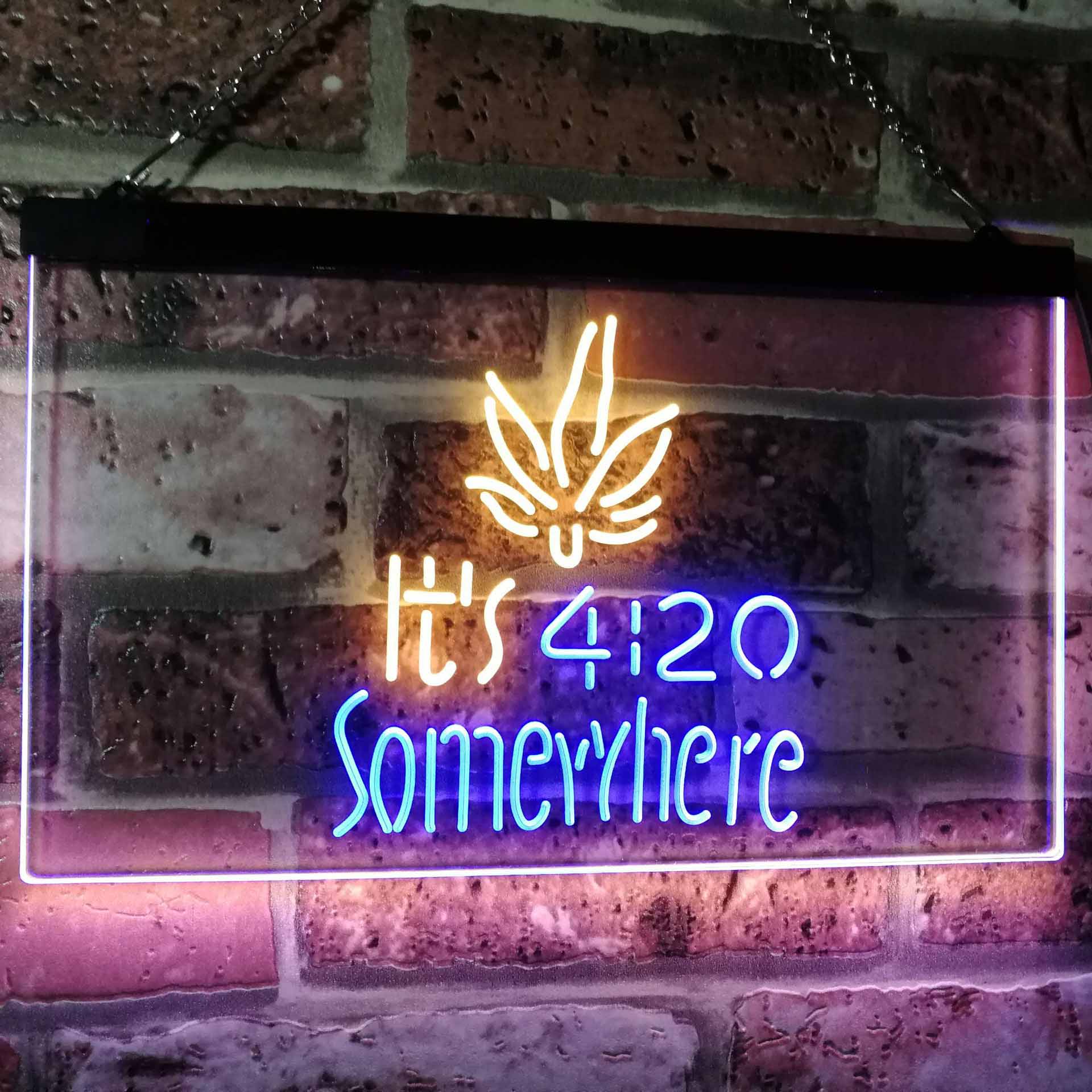 Weed It's 4:20 Somewhere Neon LED Sign - Image 10