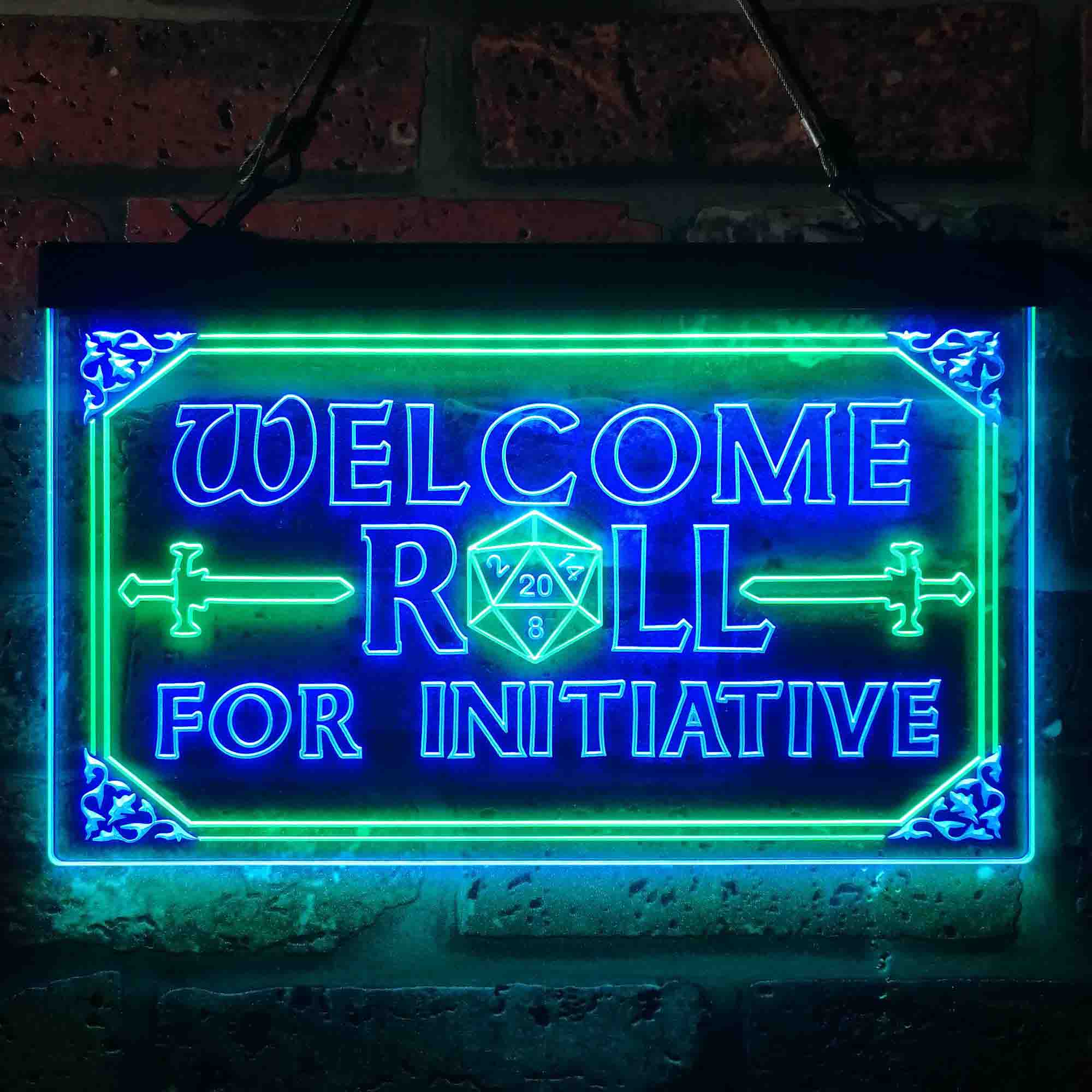 Dungeons & Dragons Welcome to Roll For Initiative Neon LED Sign - Image 4