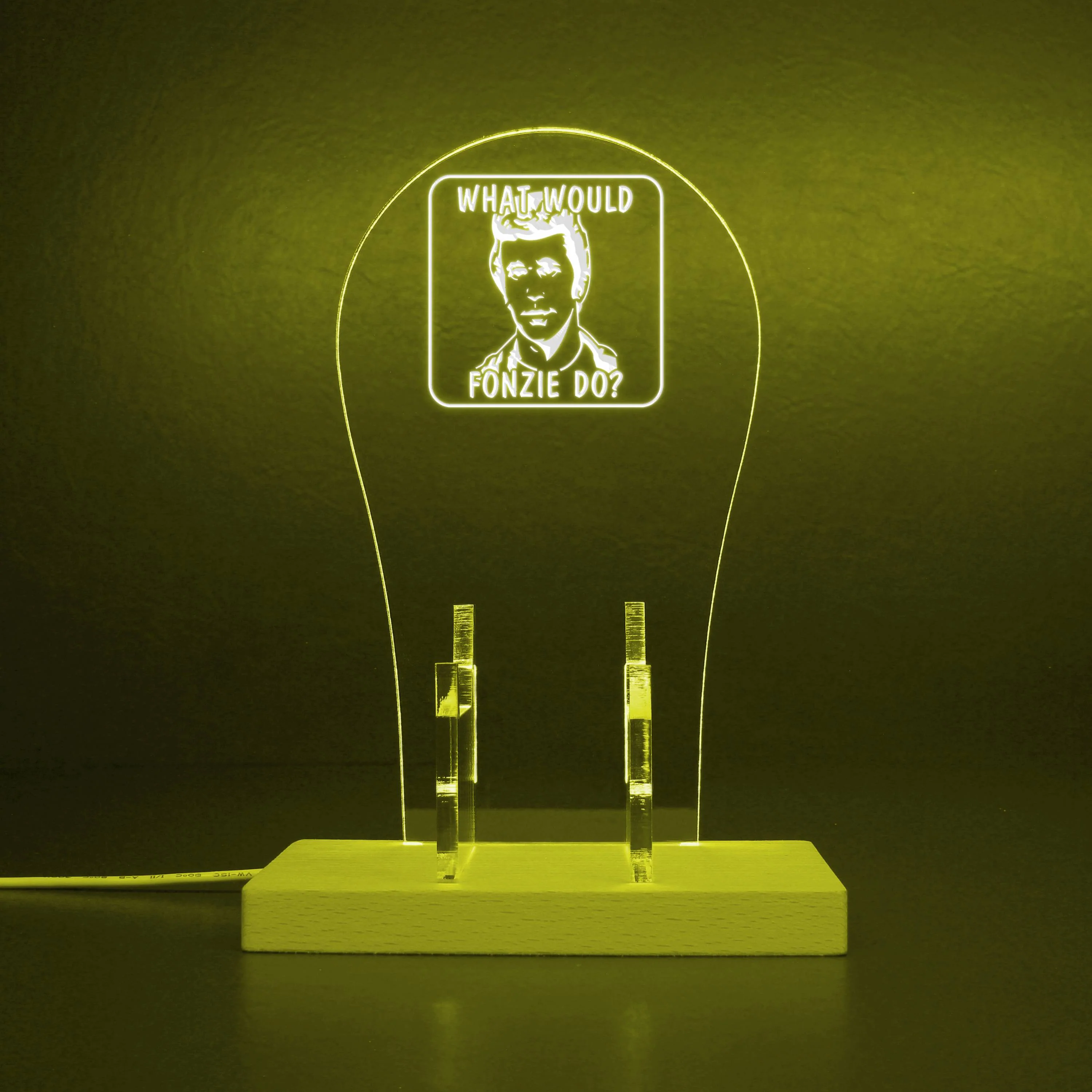 What Would Fonzie Do RGB LED Gaming Headset Controller Stand - Image 3