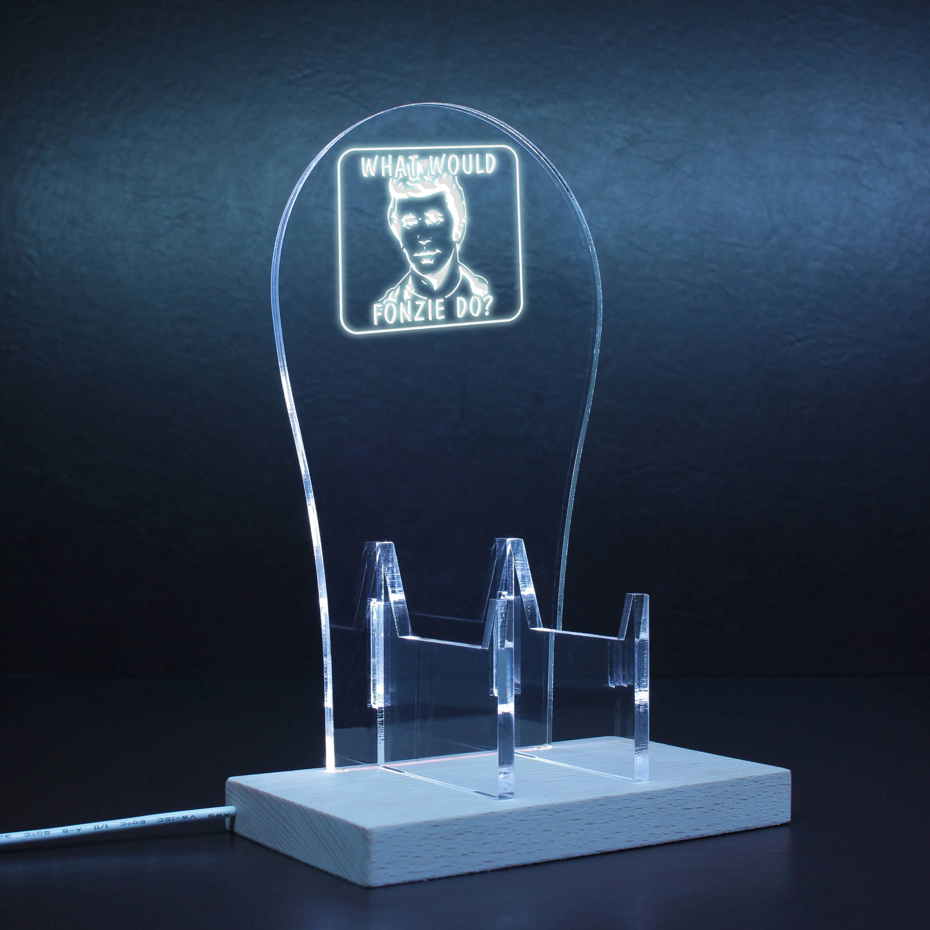 What Would Fonzie Do RGB LED Gaming Headset Controller Stand - Image 7