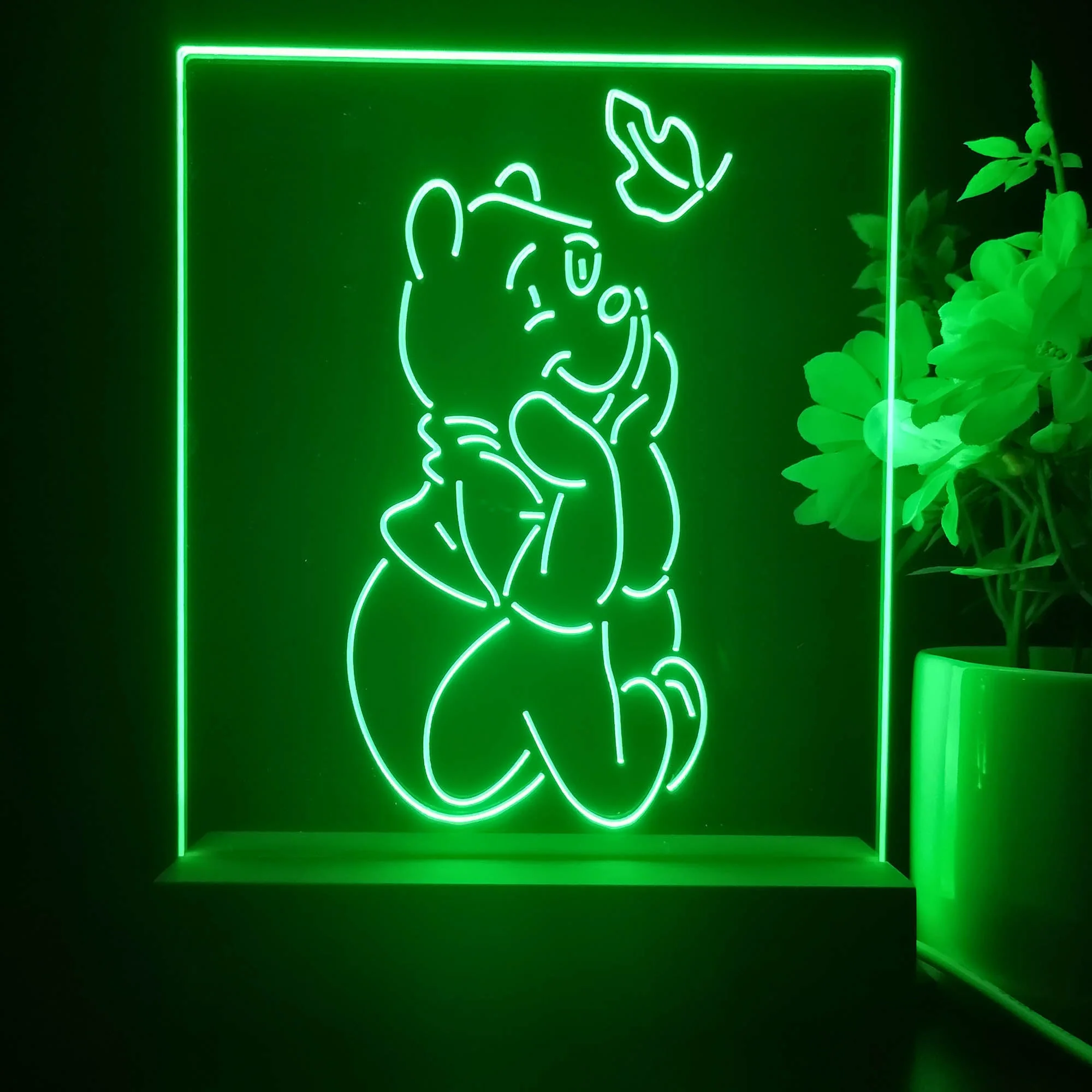 Winnie the Pooh Sit Down 3D Illusion Night Light Desk Lamp - Image 2