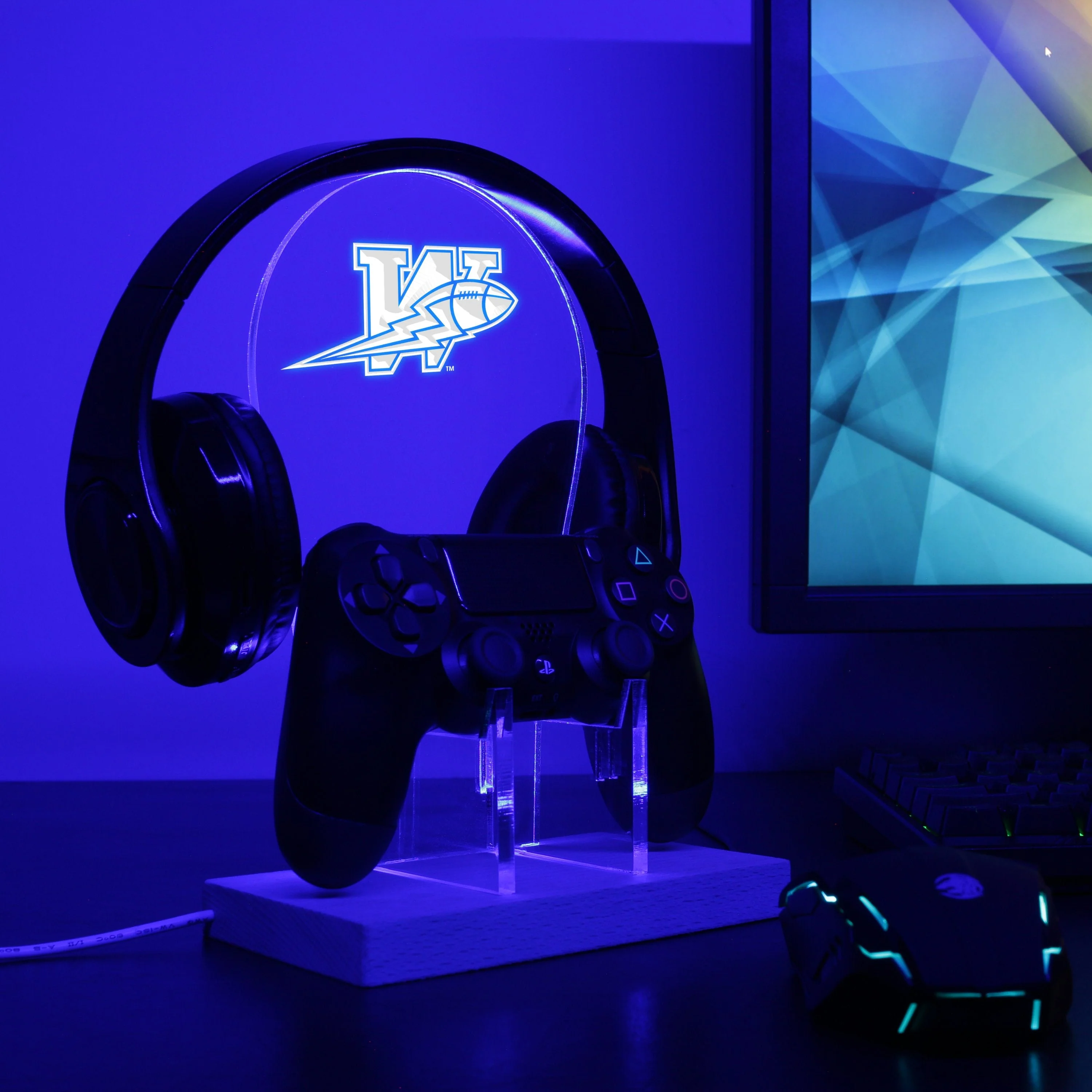 Winnipeg Blue Bombers LED Gaming Headset Controller Stand - Image 4