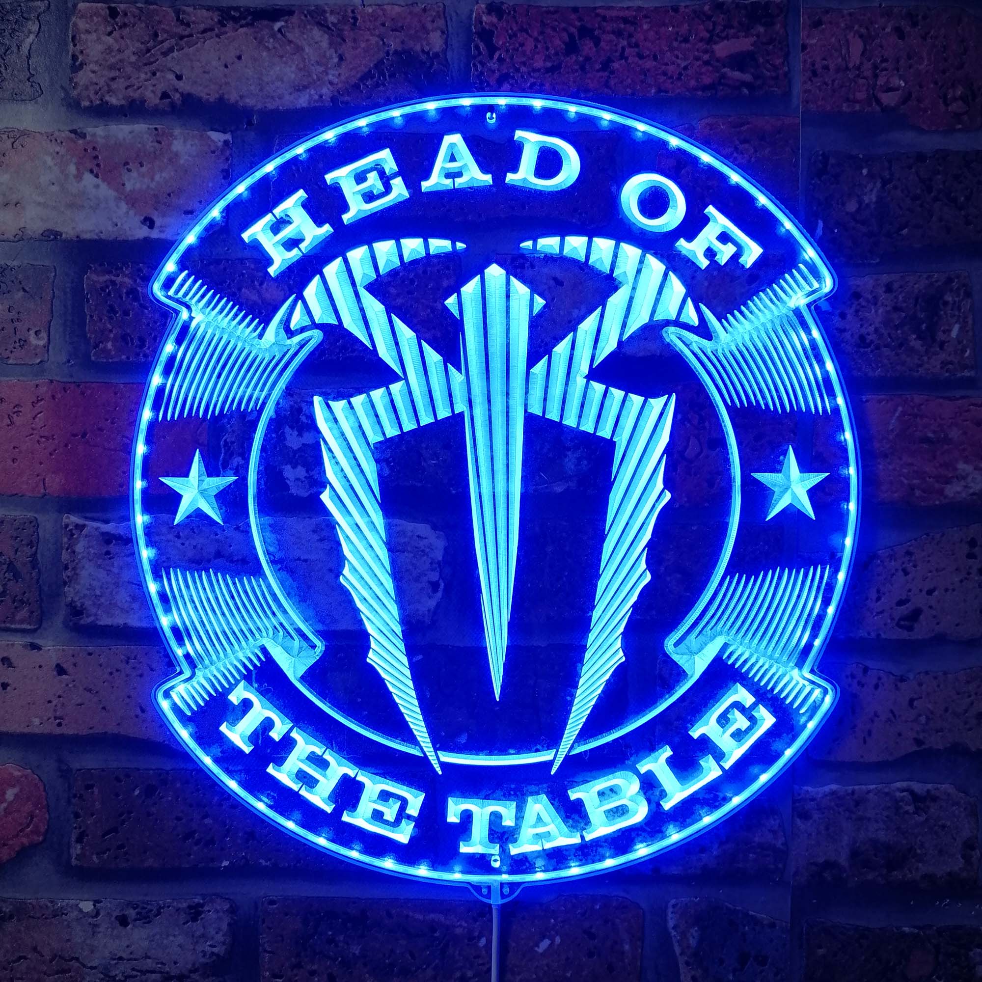 WWE Roman Reigns Neon LED Sign with Dynamic RGB Colors - Image 4
