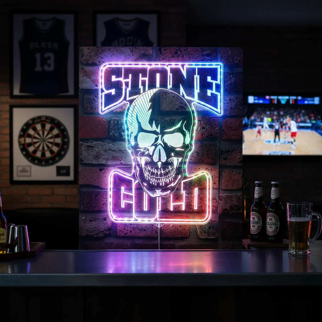 WWE Stone Cold Neon LED Sign with Dynamic RGB Colors - Image 8