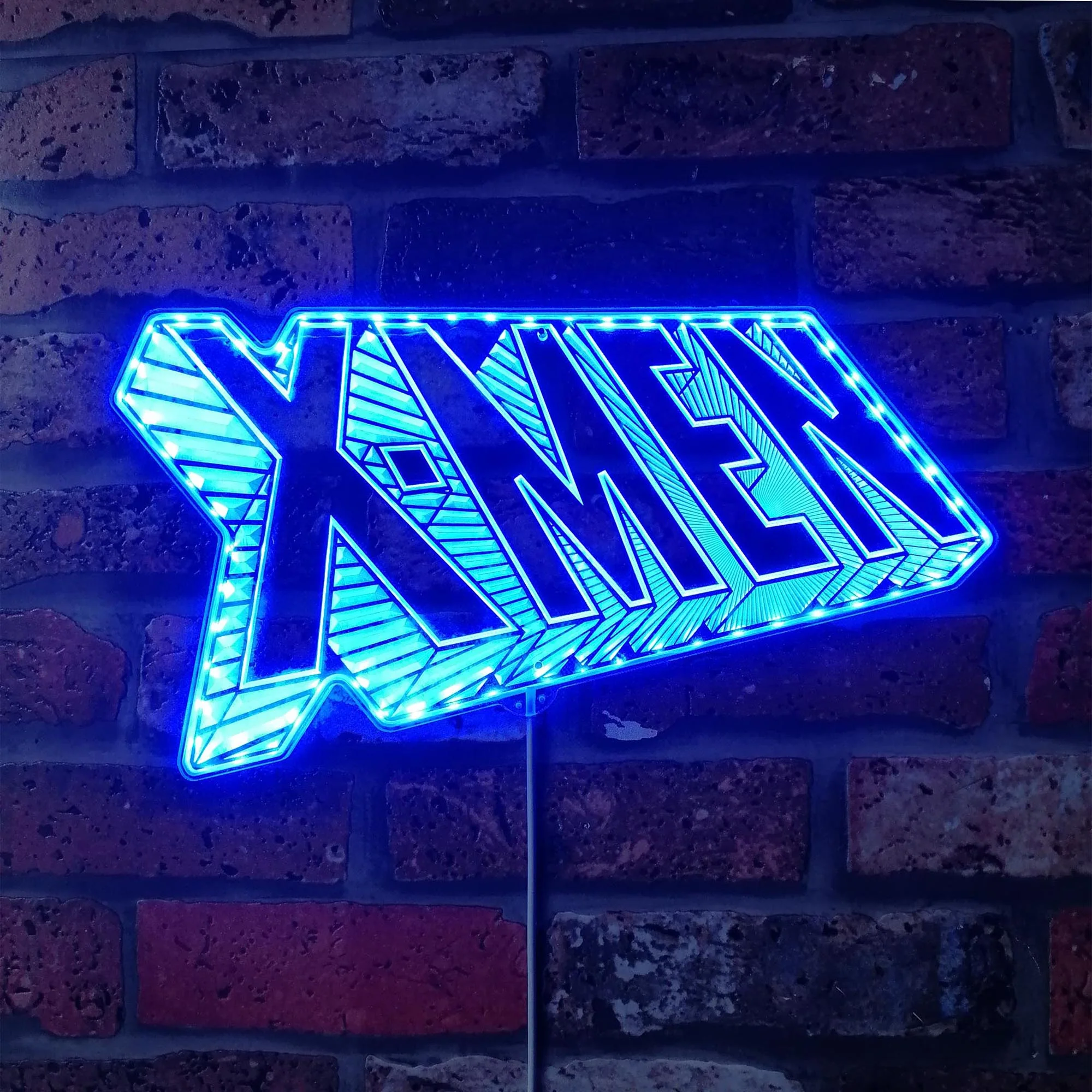 X-Men Comic Class Logo Neon LED Sign with Dynamic RGB Colors - Image 4