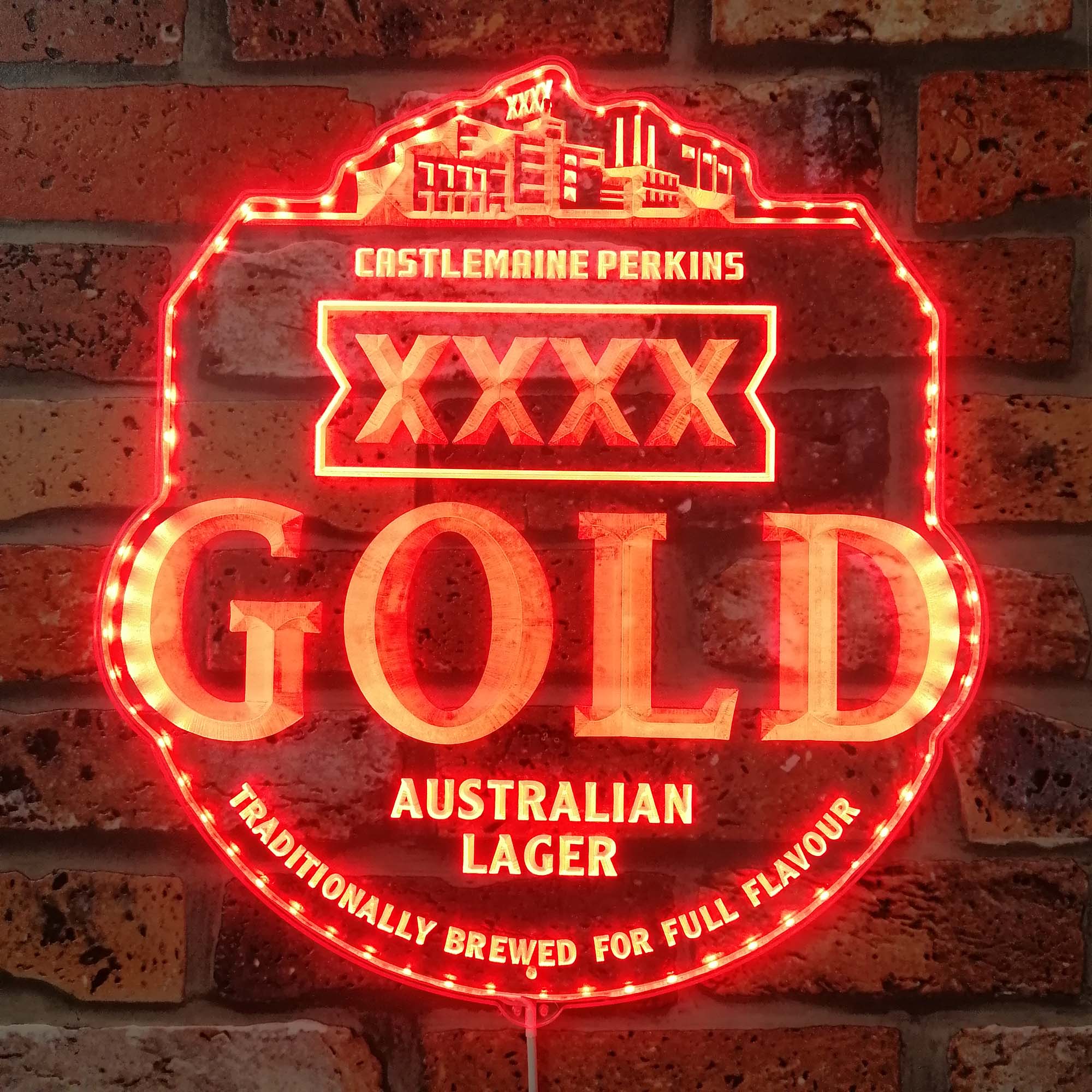 XXXX Gold beer Neon LED Sign with Dynamic RGB Colors - Image 3