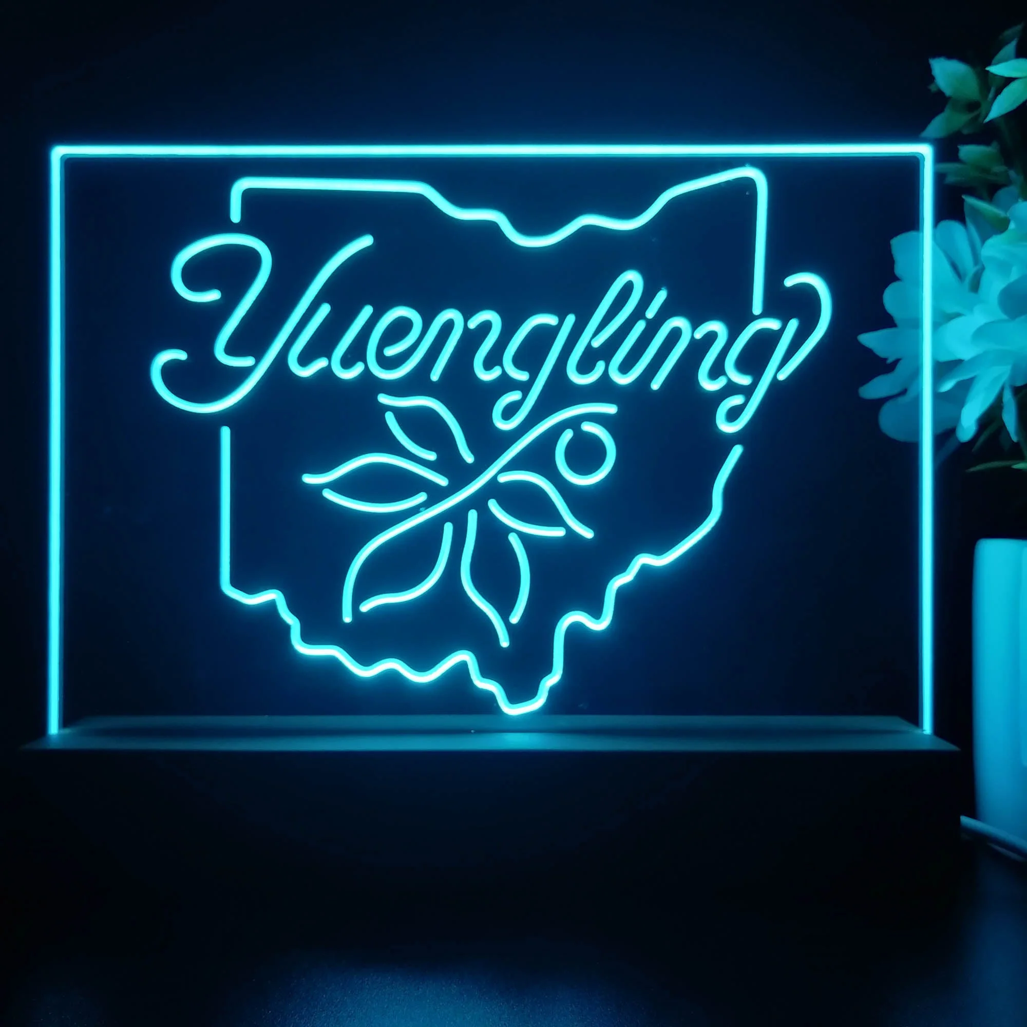 Yuengling Ohio State Buckeye Larger Beer Neon Sign Pub Bar Lamp - Image 3
