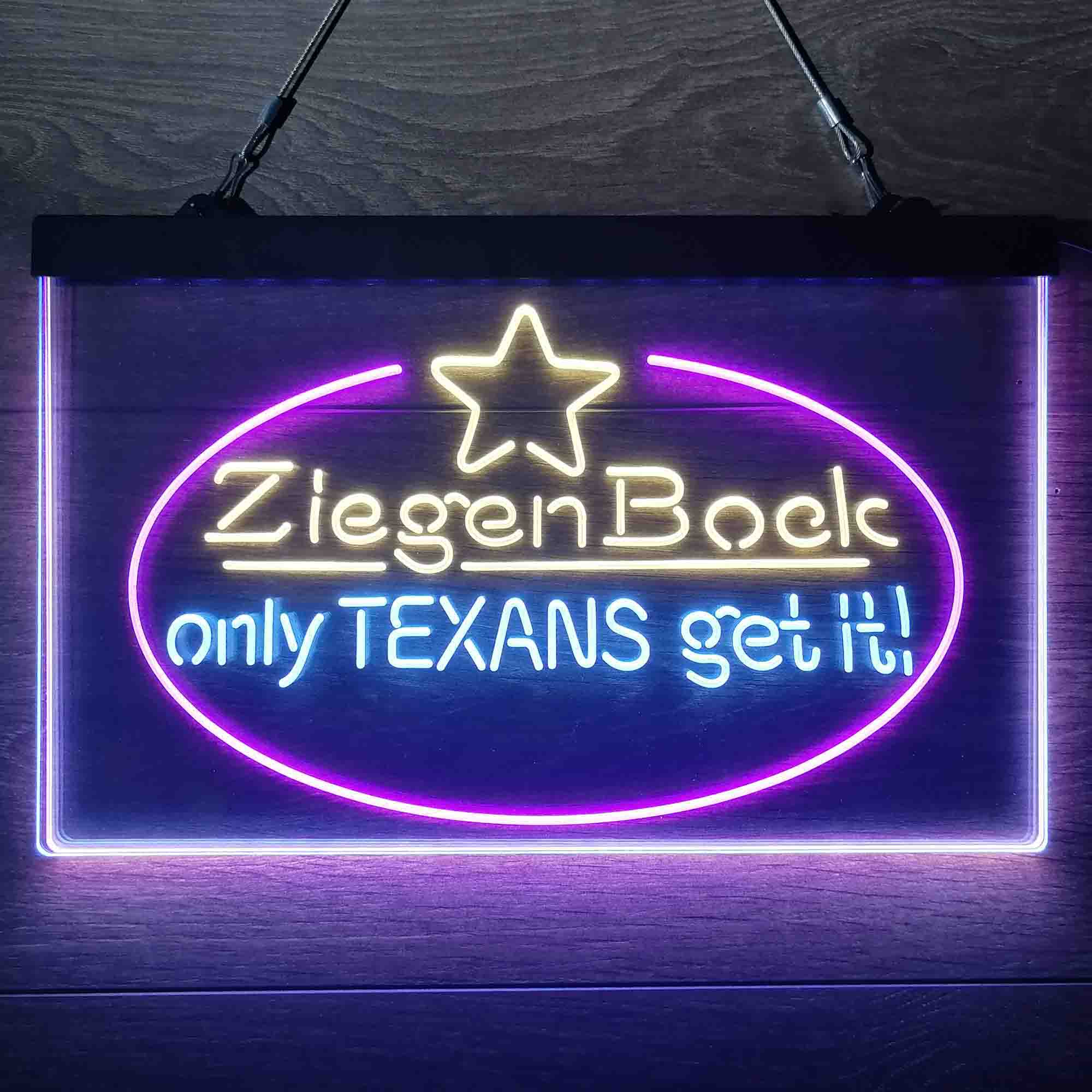 ZiegenBock Amber Only Texans Get it Neon-Like LED Sign - Image 25